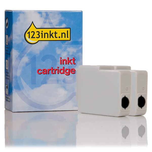 Canon BCI-21BK svart bläckpatron 2-pack (varumärket 123ink) 0954A380C 132077 - 1