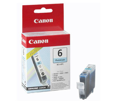 Canon BCI-6PC fotocyan bläckpatron (original) 4709A002 011480 - 1