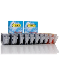 Canon BCI 3BK | BCI-6BK/C/M/Y bläckpatron 10-pack (varumärket 123ink) 4611A002C 4705A002C 4706A002C 4707A002C 4708A002C 127106