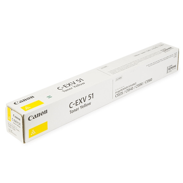Canon C-EXV51 Y gul toner | 60.000 sidor (original) 0484C002 070666 - 1