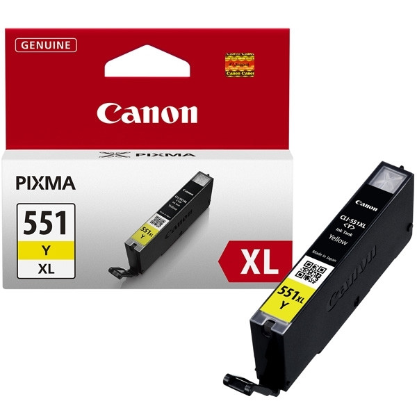 Canon CLI-551Y XL gul bläckpatron hög kapacitet (original) 6446B001 018796 - 1