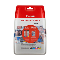 Canon CLI-571XL BK/C/M/Y bläckpatron 4-pack och fotopapper (original) 0332C005 0332C006 651000