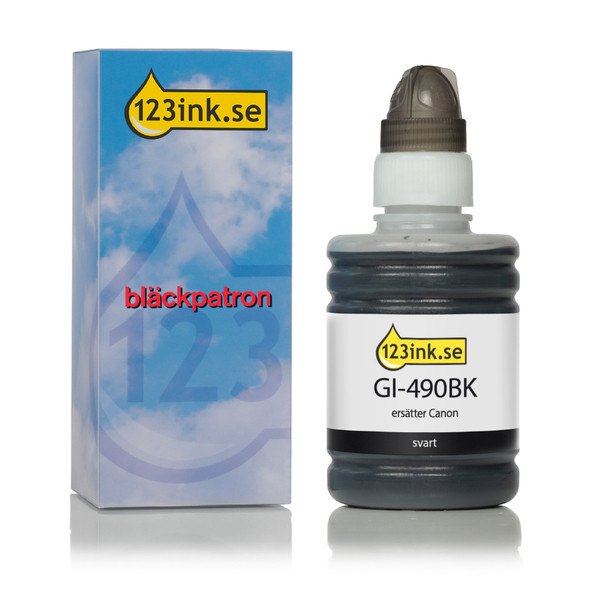 Canon GI-490BK svart bläckrefill (varumärket 123ink) 0663C001C 011673 - 1