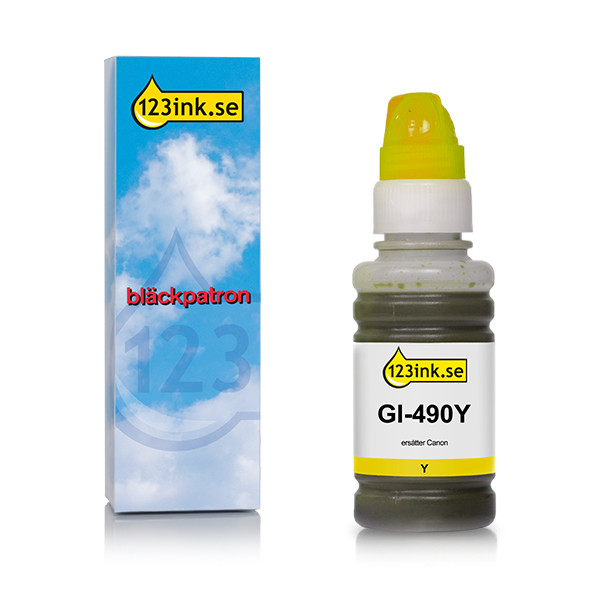 Canon GI-490Y gul bläckrefill (varumärket 123ink) 011679 - 1