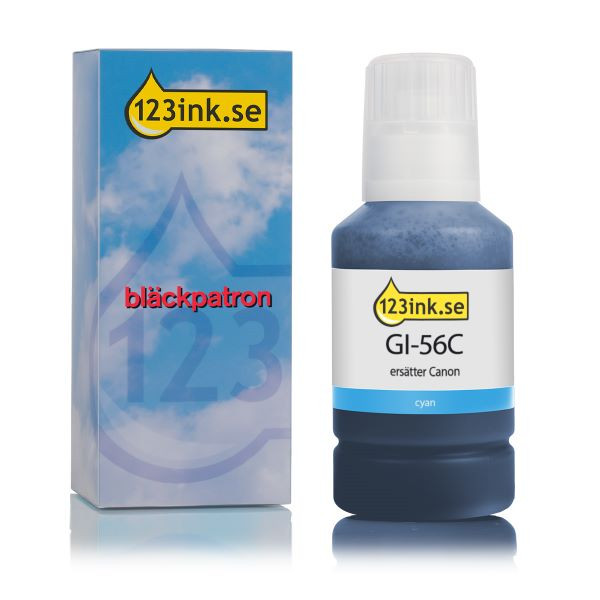 Canon GI-56C cyan bläckrefill (varumärket 123ink) 4430C001C 016049 - 1