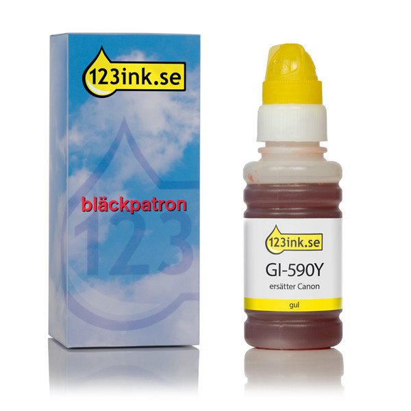 Canon GI-590Y gul bläckrefill (varumärket 123ink) 1606C001C 017401 - 1