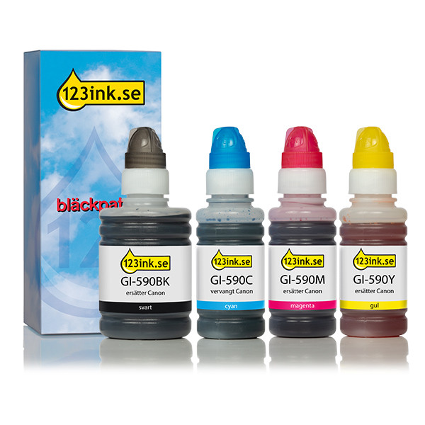 Canon GI-590 bläckrefill 4-pack (varumärket 123ink) 127161 - 1