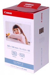 Canon KP-108IN | KP-108IP 3 bläckpatroner + fotopapper (original) 3115B001AA 018002