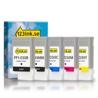Canon PFI-030 | PFI-031 MBK/BK/C/M/Y bläckpatron 5-pack (varumärket 123ink)