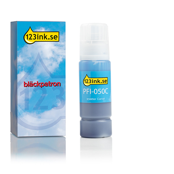 Canon PFI-050C cyan bläckrefill (varumärket 123ink) 5699C001C 132205 - 1