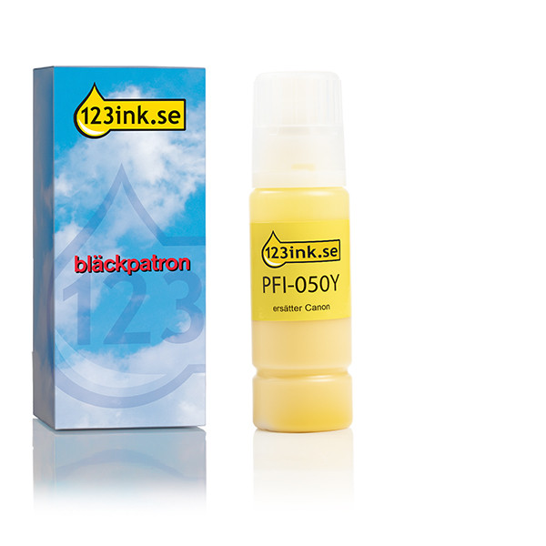 Canon PFI-050Y gul bläckrefill (varumärket 123ink) 5701C001C 132209 - 1