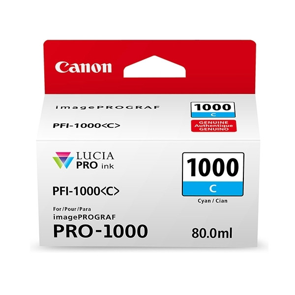 Canon PFI-1000C cyan bläckpatron (original) 0547C001 010128 - 1