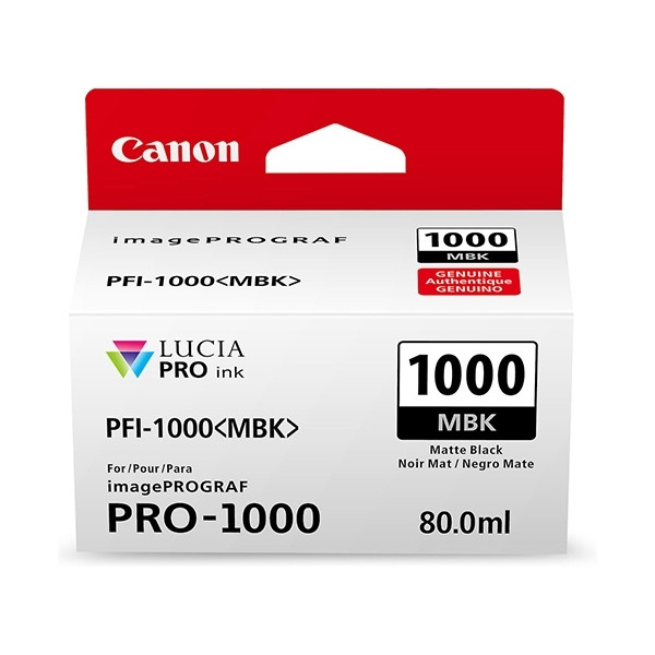 Canon PFI-1000MBK mattsvart bläckpatron (original) 0545C001 010124 - 1