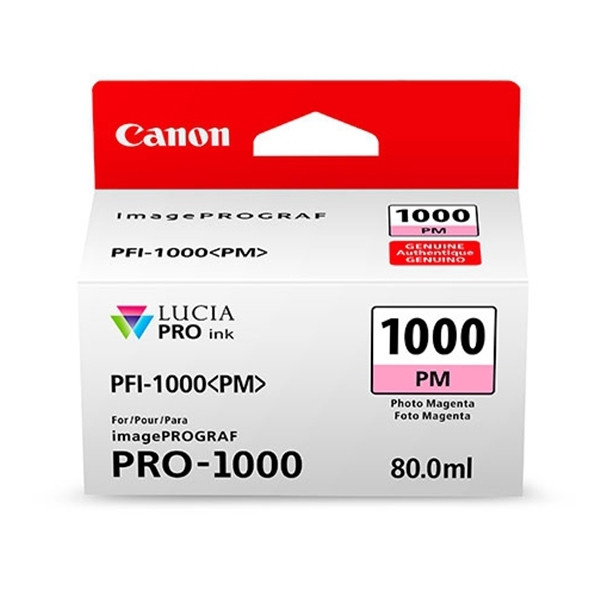 Canon PFI-1000PM fotomagenta bläckpatron (original) 0551C001 010136 - 1