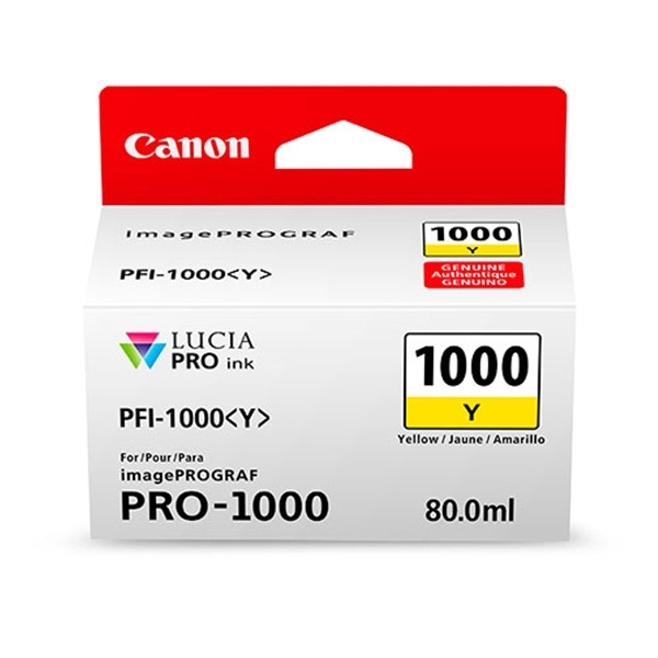 Canon PFI-1000Y gul bläckpatron (original) 0549C001 010132 - 1