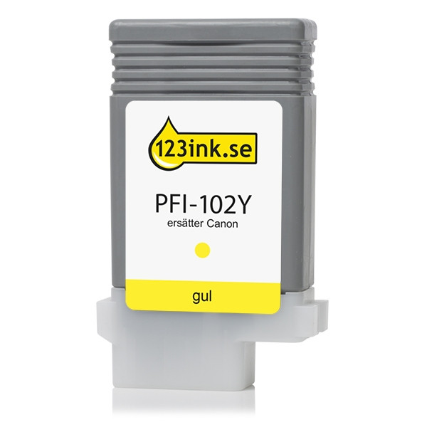 Canon PFI-102Y gul bläckpatron (varumärket 123ink) 0898B001C 018216 - 1