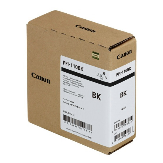 Canon PFI-110BK svart bläckpatron (original) 2364C001 010156 - 1