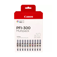 Canon PFI-300 MBK/PBK/C/M/Y/PC/PM/R/GY/CO bläckpatron 10-pack (original) 4192C008 018590