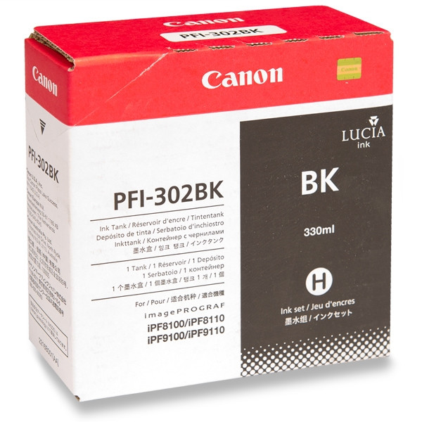 Canon PFI-302BK svart bläckpatron (original) 2216B001 018334 - 1