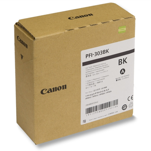 Canon PFI-303BK svart bläckpatron (original) 2958B001 018374 - 1