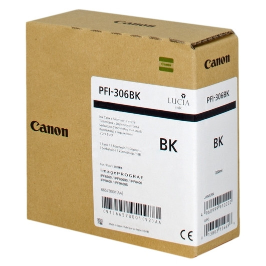Canon PFI-306BK svart bläckpatron (original) 6657B001 018850 - 1