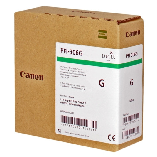 Canon PFI-306G grön bläckpatron (original) 6664B001 018870 - 1