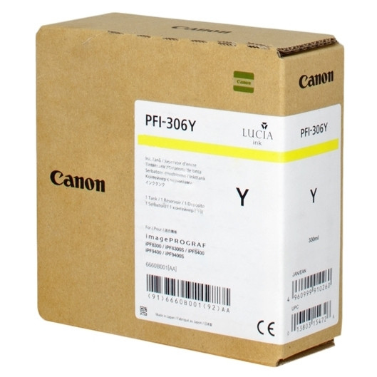 Canon PFI-306Y gul bläckpatron (original) 6660B001 018858 - 1