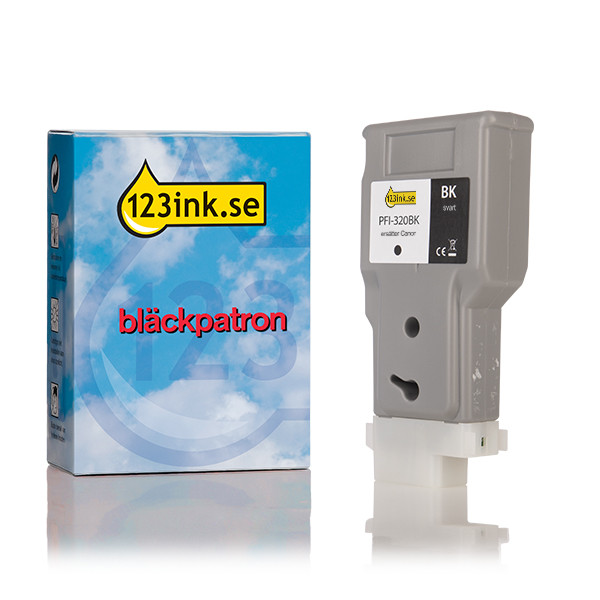 Canon PFI-320BK svart bläckpatron hög kapacitet (varumärket 123ink) 018437 - 1