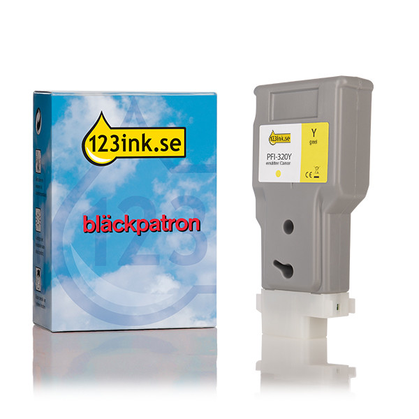 Canon PFI-320Y gul bläckpatron hög kapacitet (varumärket 123ink) 018443 - 1