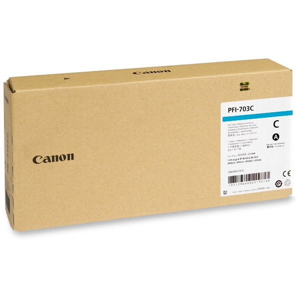 Canon PFI-703C cyan bläckpatron hög kapacitet (original) 2964B001 018386 - 1