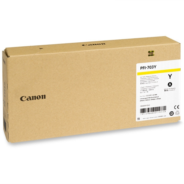 Canon PFI-703Y gul bläckpatron hög kapacitet (original) 2966B001 018390 - 1