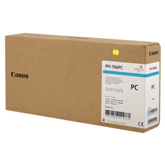Canon PFI-706PC fotocyan bläckpatron hög kapacitet (original) 6685B001 018884 - 1