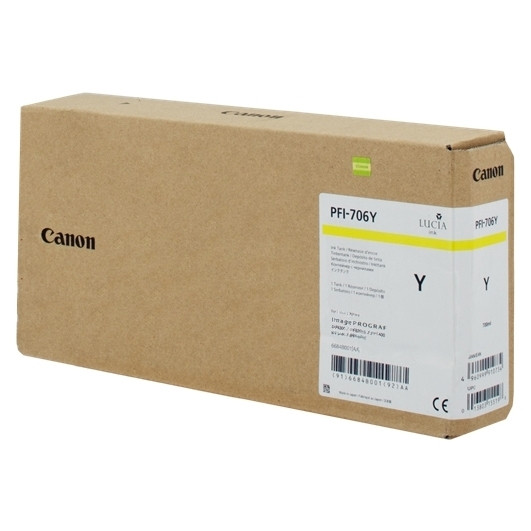 Canon PFI-706Y gul bläckpatron hög kapacitet (original) 6684B001 018882 - 1
