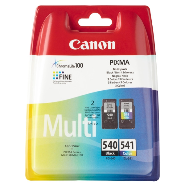 Canon PG-540 | CL-541 svart + färg bläckpatron 2-pack (original) 5225B006 5225B007 018710 - 1