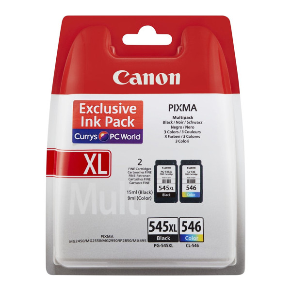 Canon PG-545XL | CL-546 svart + färg bläckpatron 2-pack (original) 010192 - 1