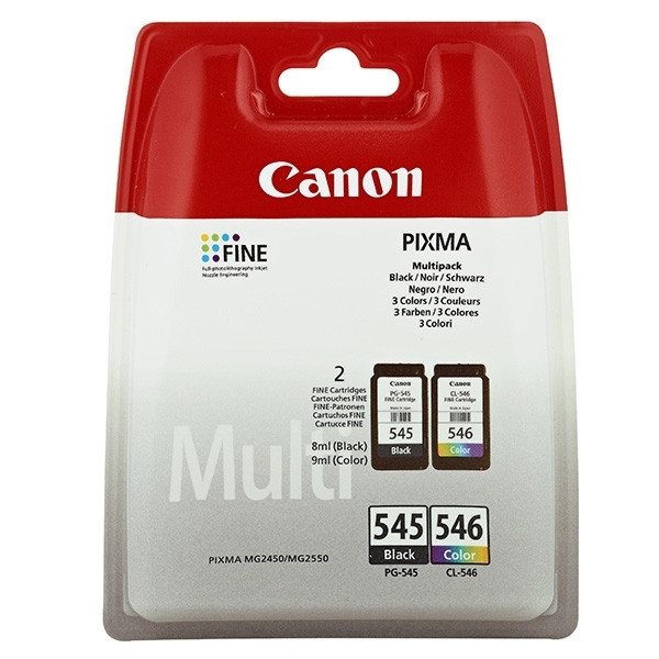 Canon PG-545 | CL-546 svart + färg bläckpatron 2-pack (original) 651030 - 1
