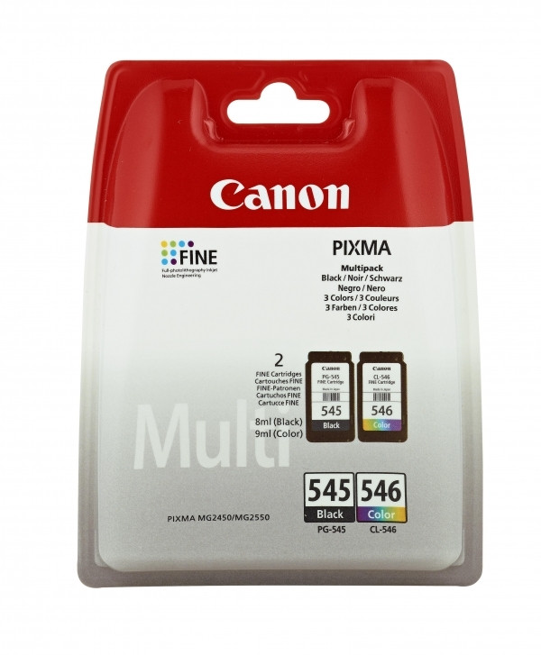 Canon PG-545 | CL-546 svart + färg bläckpatron 2-pack (original) 8287B005 8287B006 018976 - 1