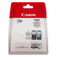 Canon PG-560 | CL-561 svart + färg bläckpatron 2-pack (original) 3713C005 3713C006 010196