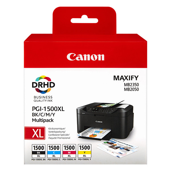 Canon PGI-1500XL BK/C/M/Y bläckpatron 4-pack (original) 9182B004 9182B010 018570 - 1