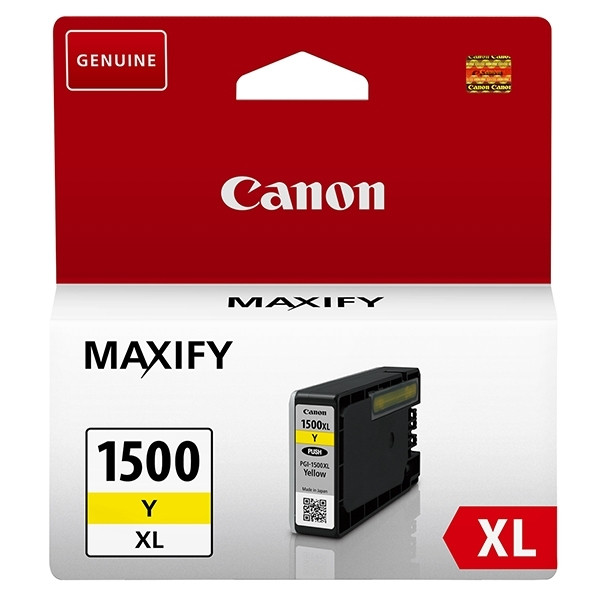 Canon PGI-1500XL Y gul bläckpatron hög kapacitet (original) 9195B001 018528 - 1