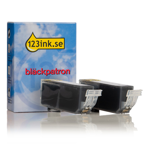 Canon PGI-525PGBK svart bläckpatron 2-pack (varumärket 123ink) 4529B006C 132103 - 1