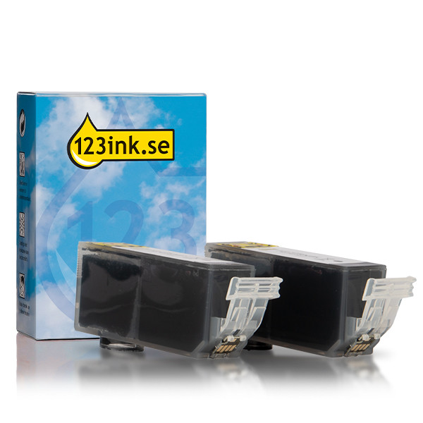 Canon PGI-525PGBK svart bläckpatron 2-pack (varumärket 123ink) 132103 - 1