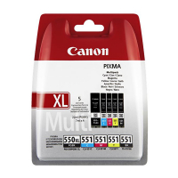 Canon PGI-550PGBK XL | CLI-551 BK/BK/C/M/Y bläckpatron 5-pack (original) 010188
