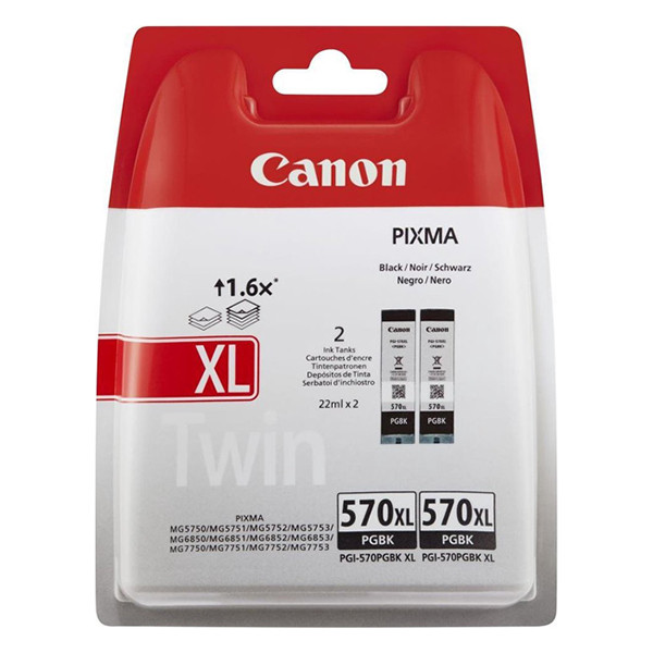 Canon PGI-570PGBK XL bläckpatron 2-pack (original) 0318C007 0318C010 018578 - 1