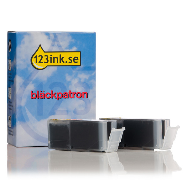 Canon PGI-570PGBK XL svart bläckpatron 2-pack (varumärket 123ink) 0318C007C 132135 - 1