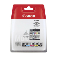 Canon PGI-580BK | CLI-581 BK/BK/C/M/Y bläckpatron 5-pack (original) 018582