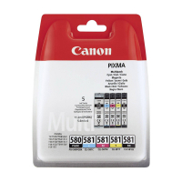 Canon PGI-580BK / CLI-581 BK/C/M/Y bläckpatron 5-pack (original) 2078C005 2078C006 2078C007 2078C008 018582