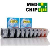 Canon PGI-5BK | CLI-8BK/C/M/Y bläckpatron 10-pack (varumärket 123ink) 0620B001C 0621B001C 0622B001C 0623B001C 0628B001C 127112