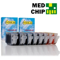 Canon PGI-5BK | CLI-8C/M/Y bläckpatron 8-pack (varumärket 123ink) 0621B001C 0622B001C 0623B001C 0628B001C 127110