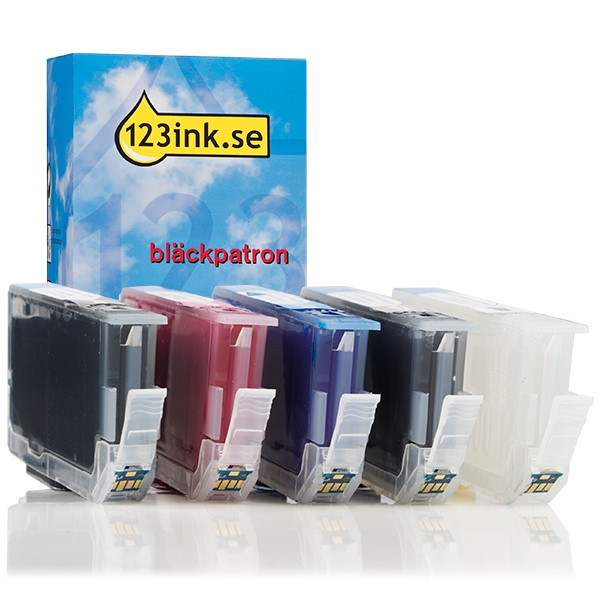 Canon PGI-72 PBK/PM/PC/GY/CO bläckpatron 5-pack (varumärket 123ink) 6403B007C 018849 - 1